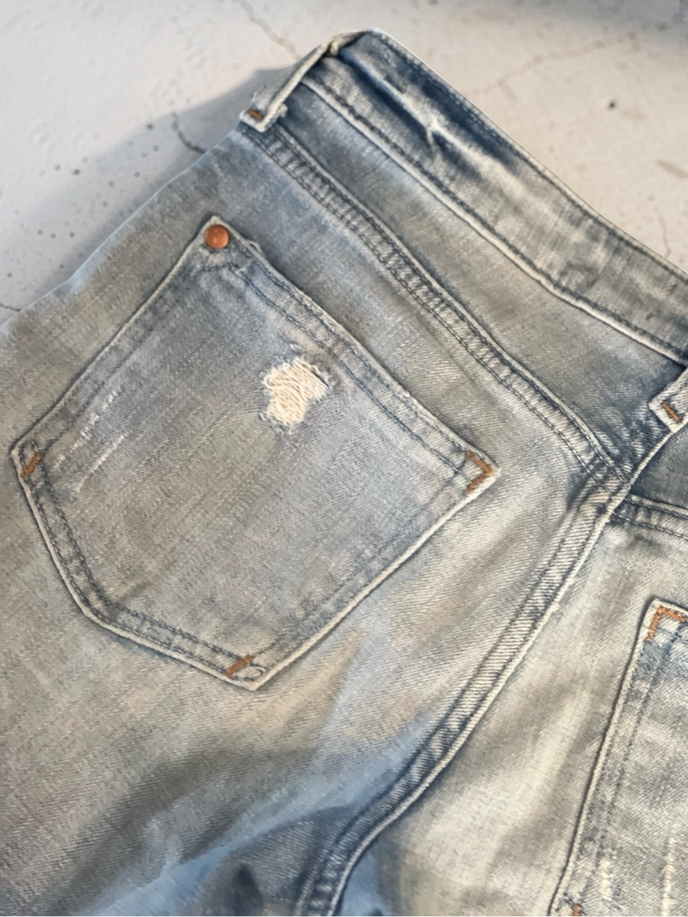 Anthropologie Pilcro and the Letterpress Distressed Denim Shorts Size 24 - Picture 12 of 13